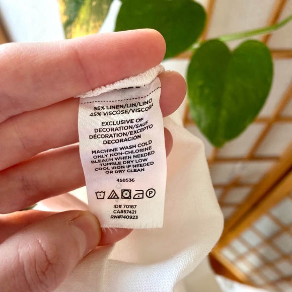 Linen Eyelet Broderie Flutter Sleeve Blouse - Picture 13 of 16